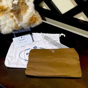 PRADA Tessuto+Saffiano Nylon Wristlet